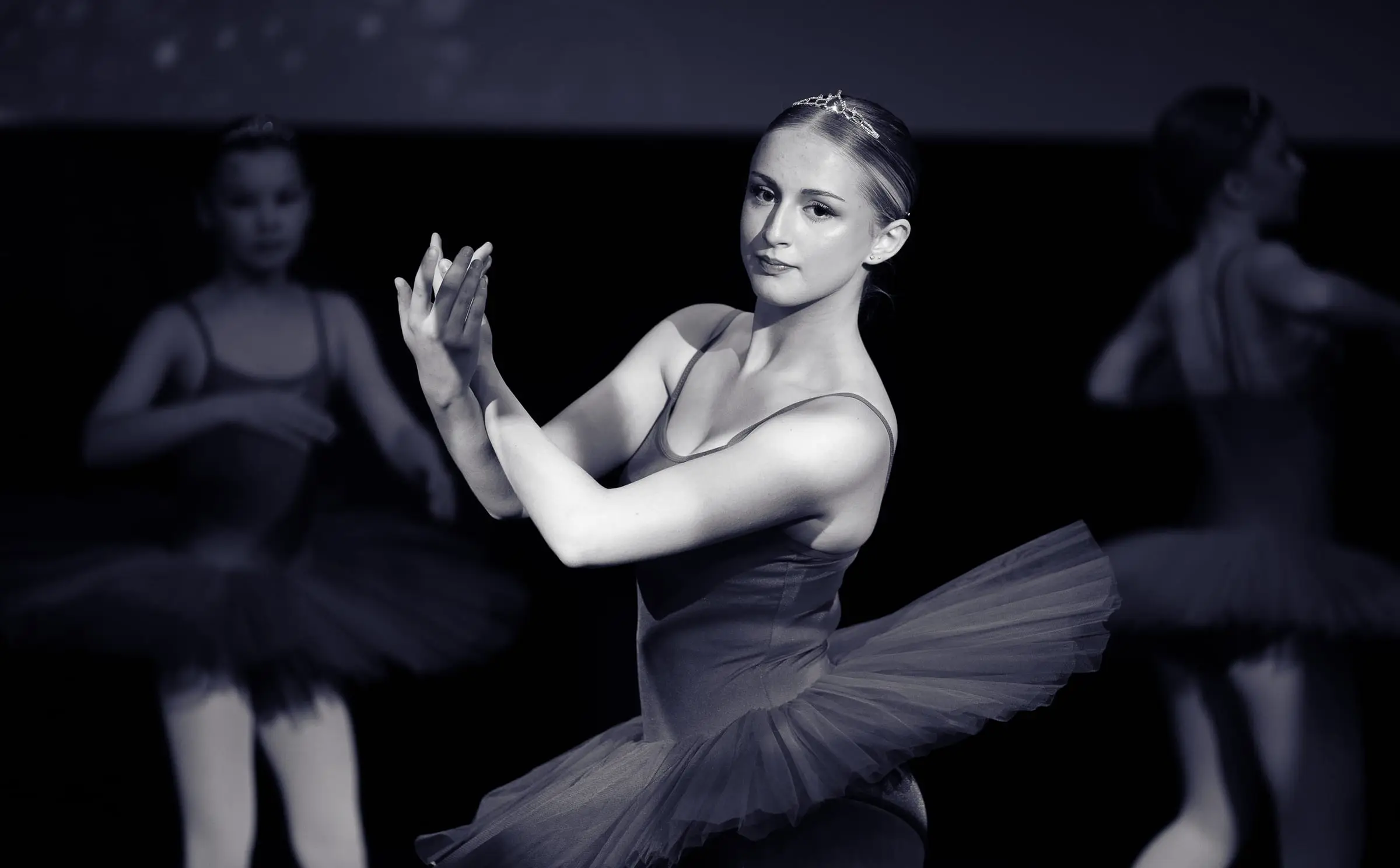 Ballet students in class at Dancemania Witney