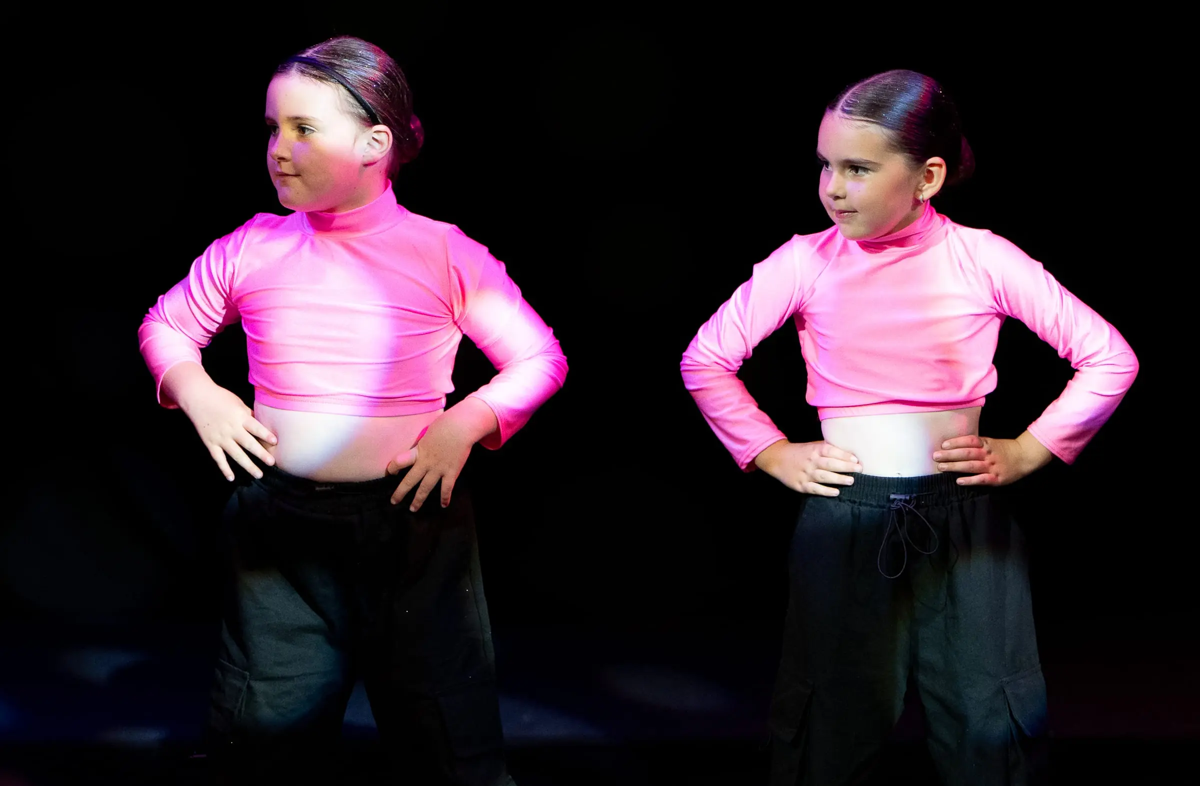 Young dancers in a street dance class at Dancemania Witney