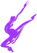 Dancemania logo: a leaping dancer